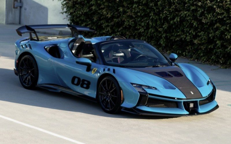 Ferrari in Azzurro Horizon (Ferrari Colors blog)