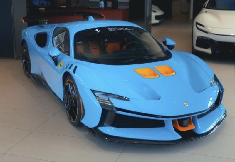 Ferrari in Blu Soltani (Ferrari Colors blog)