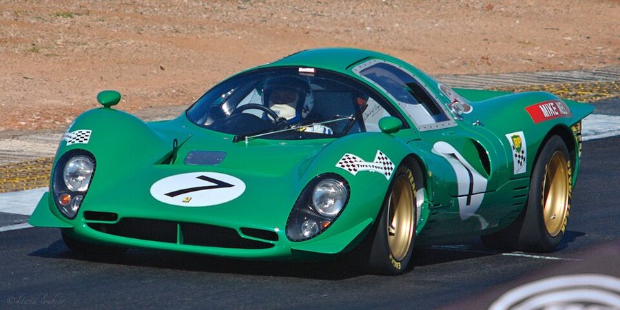 Ferrari in BP Green — David Piper's Ferrari P-car (Wikimedia Commons)