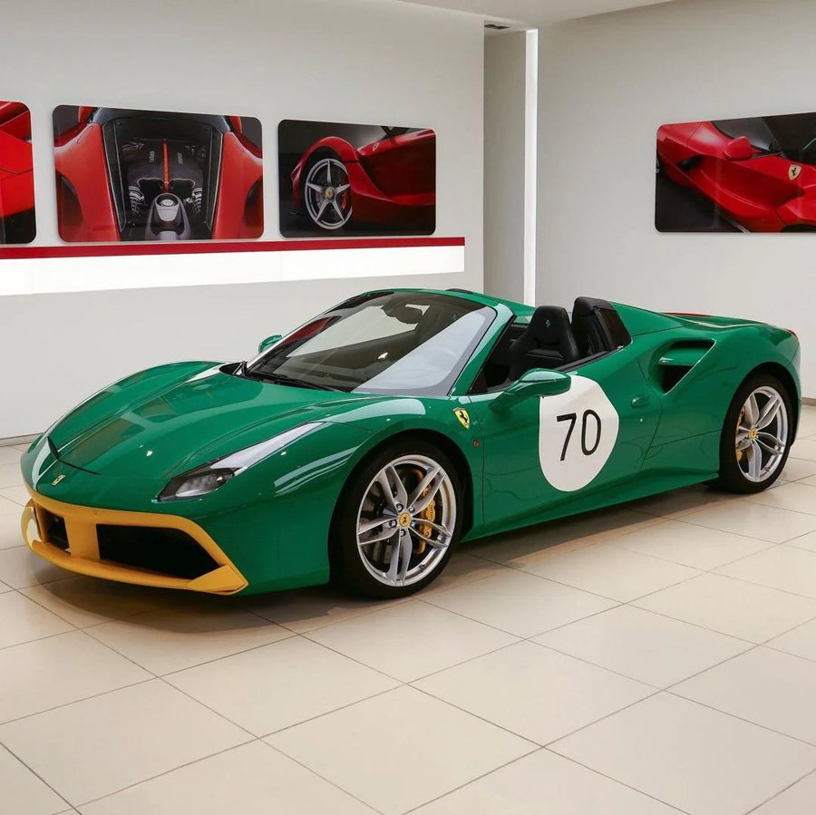 Ferrari in BP Green — 488 Spider (ROSSOautomobili)