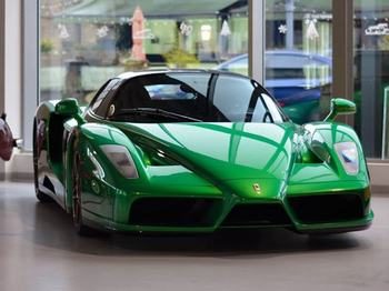 Ferrari in Emerald Green (Ferrari Colors blog)