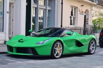 Ferrari in Kermit Green (Ferrari Colors blog)