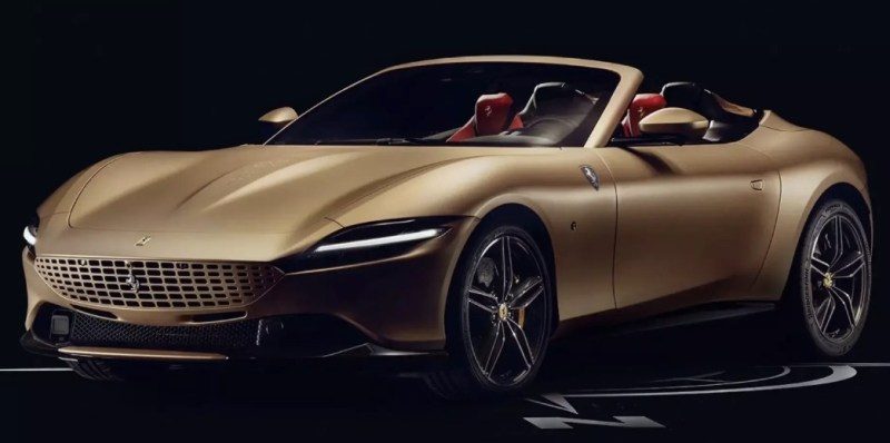 Ferrari in Oro Mida Pelle Met (Ferrari Colors blog)