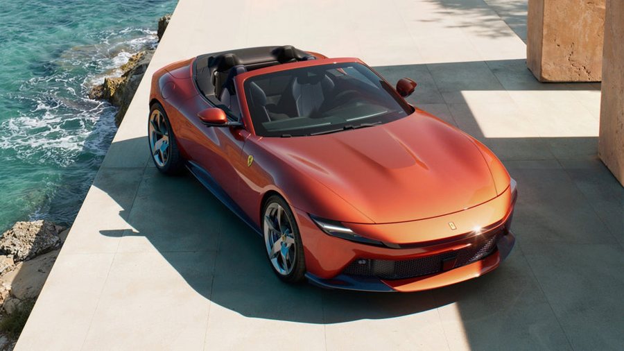 Ferrari in Rosso Tramonto — Amalfi Spider (ROSSOautomobili)