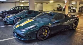 Ferrari in Verde British Racing (Ferrari Colors blog)