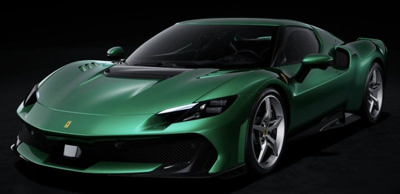 Ferrari in Verde Nurburgring (Ferrari Colors blog)