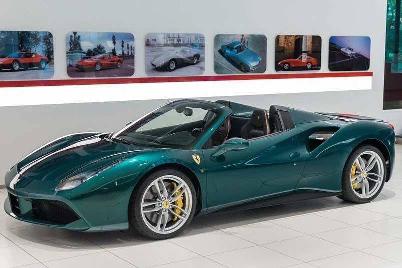 Ferrari in Verde Tracy — 488 Spider (ROSSOautomobili)